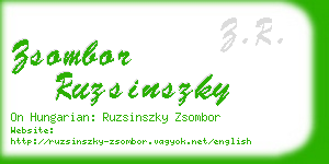 zsombor ruzsinszky business card